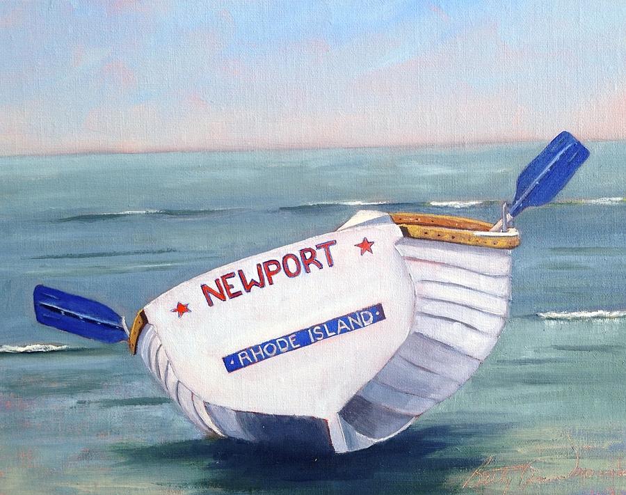 Boat Painting - Newport Rhode Island Skiff by Betty Ann Morris