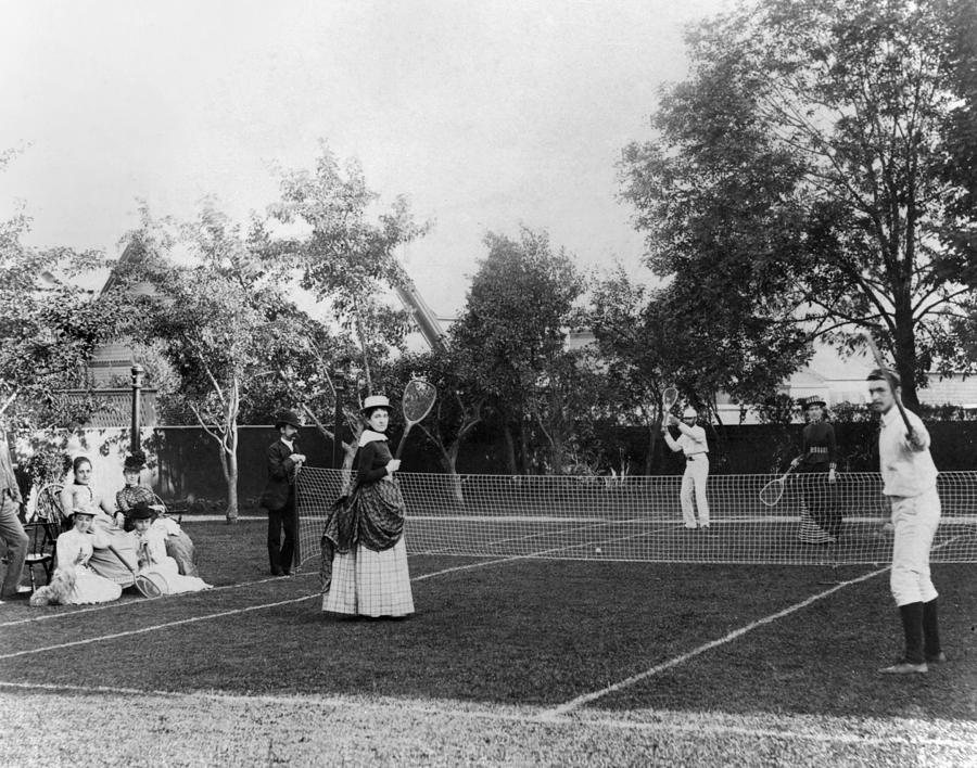 Newport Tennis, C1885 Photograph by Granger
