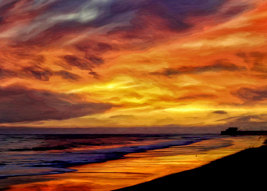 Newport Twilight Painting by Michael Pickett