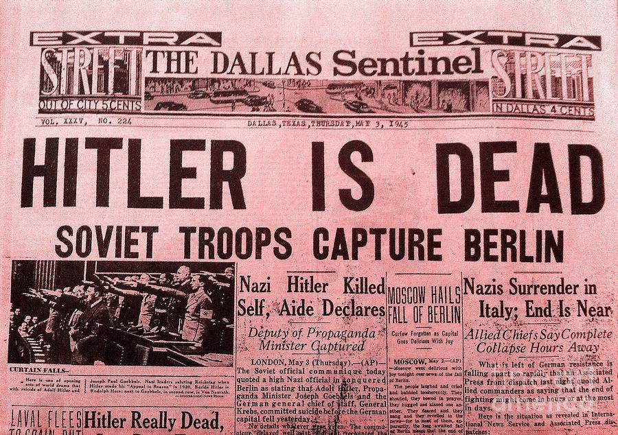 News from the Past Hitler Is Dead Photograph by Saundra Myles