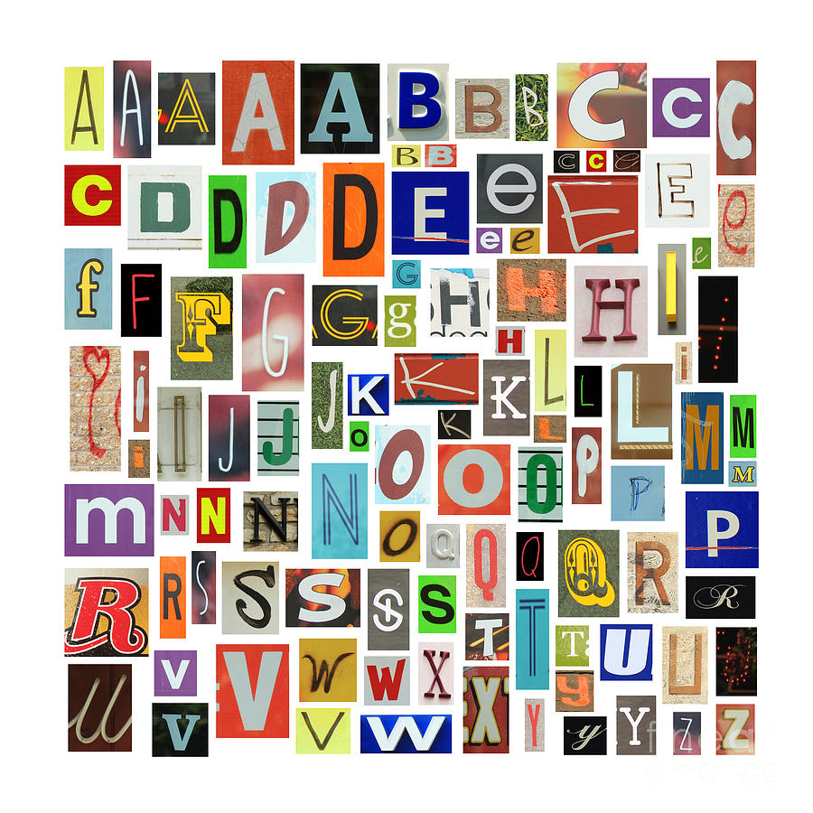 Newspaper alphabet Photograph by Isabel Poulin - Fine Art America