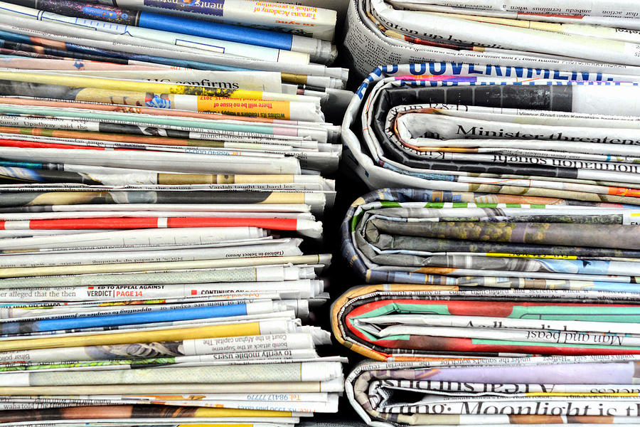 Newspaper Stack Photograph by Jayk7