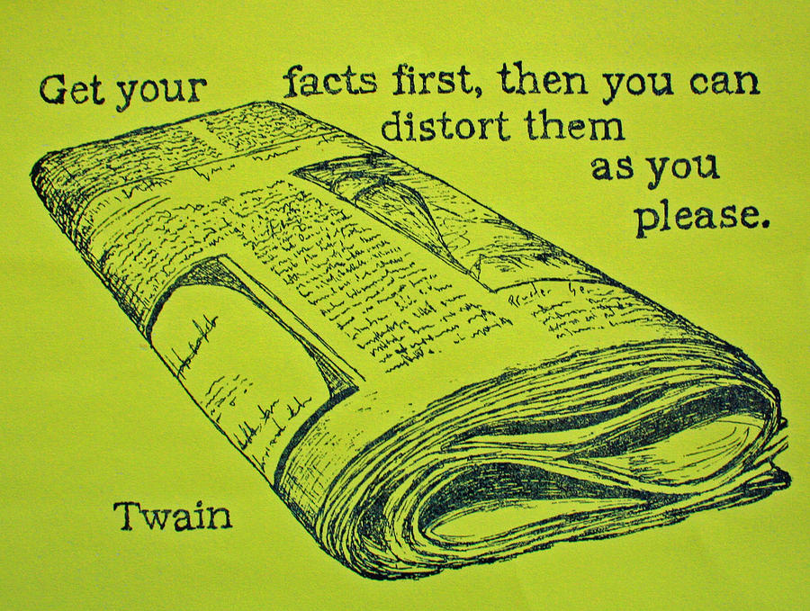 Newspaper Drawing by William Cauthern Newspaper Drawing by William Cauthern