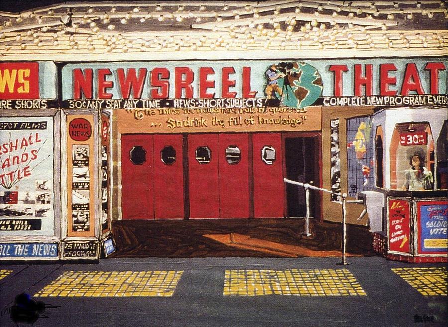 Newsreel Theatre Painting by Paul Guyer - Fine Art America