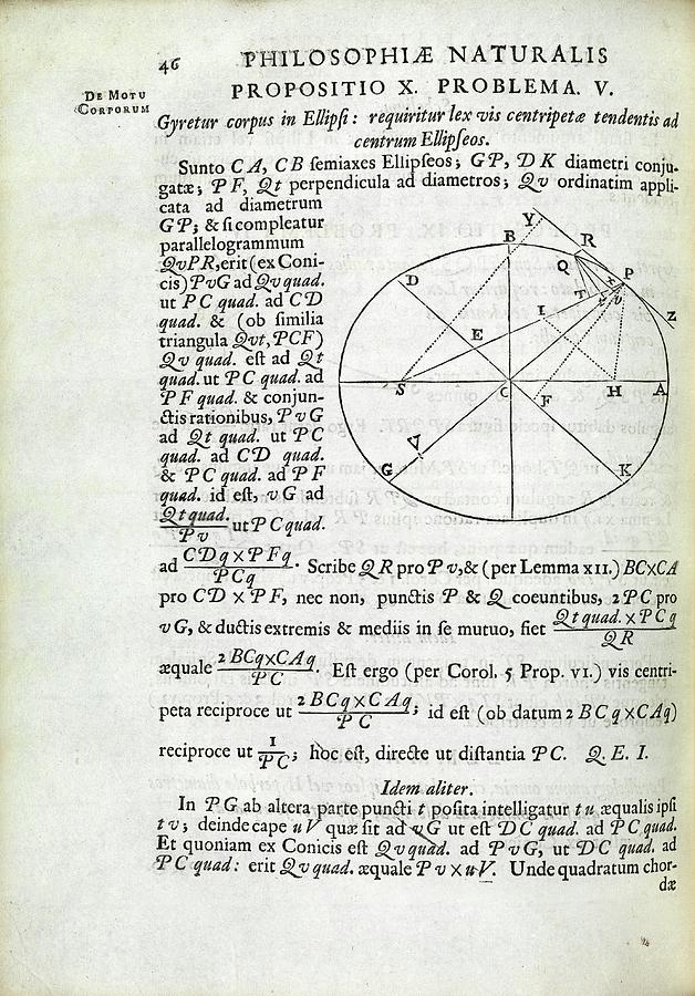 Newton On Elliptical Motion Photograph by Royal Institution Of Great Britain