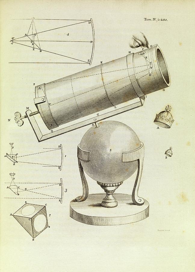 Newton On Telescopes Photograph by Middle Temple Library