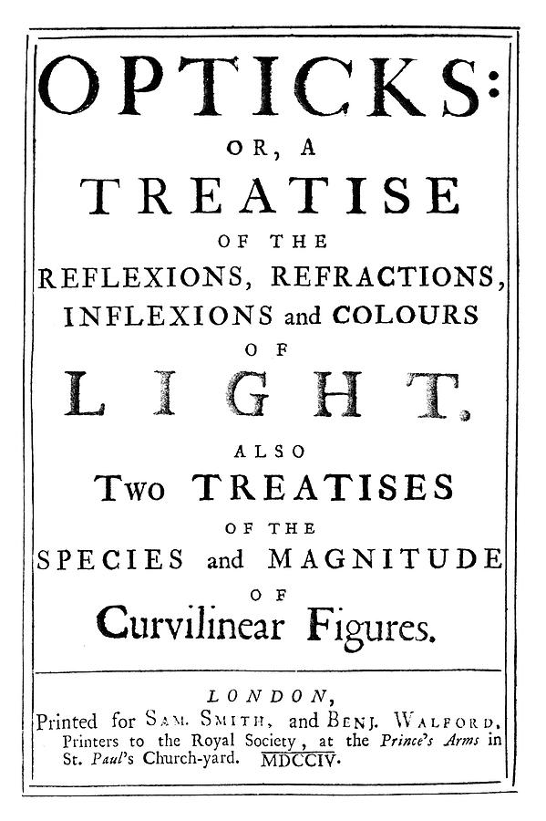 Newton Title-page, 1704 Painting by Granger