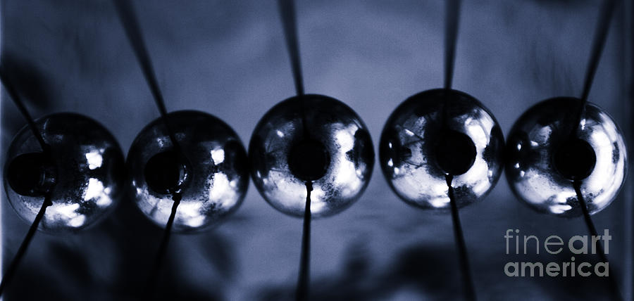 Ball Photograph - Newtons cradle by Stelios Kleanthous