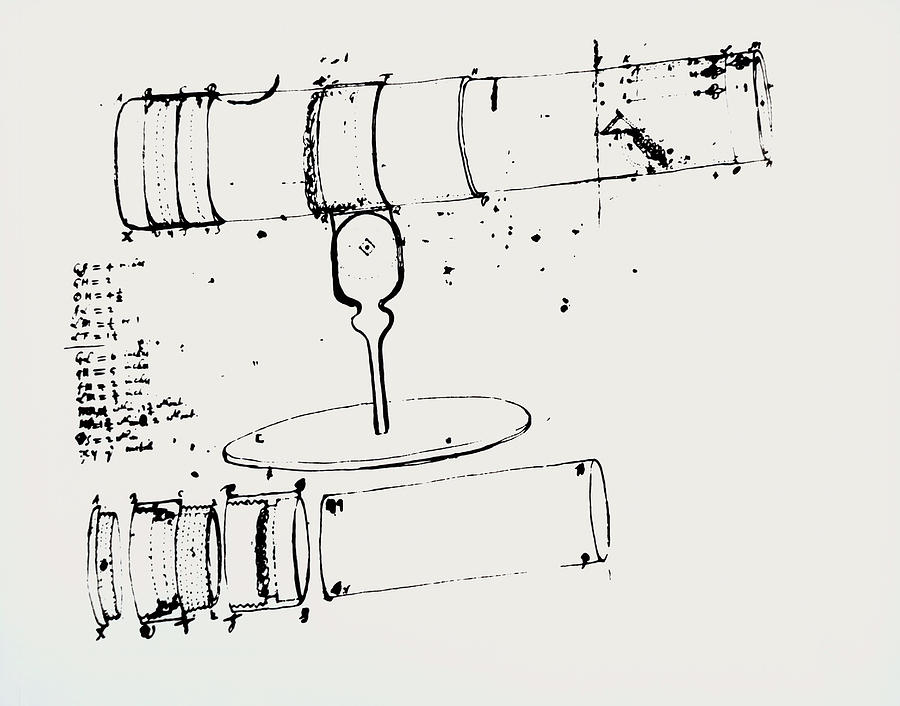 Newtons Own Drawing Of His Reflecting Telescope Photograph by Science Photo Library