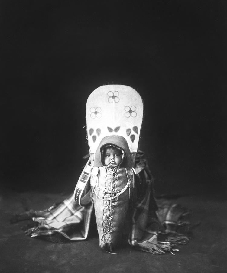 Edward Sheriff Curtis Photograph - Nez Perce babe circa 1899 by Aged Pixel
