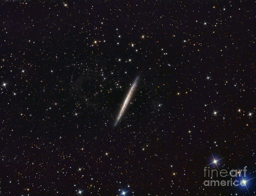 Ngc 5907 Spiral Galaxy Photograph by Reinhold Wittich
