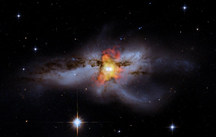 Ngc 6240 Colliding Galaxies Photograph by Nasa/cxc/mit, C. Canizares And M. Nowak/stsci/science Photo Library