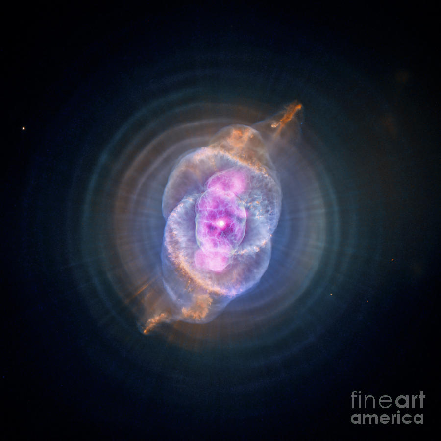 Ngc 6543, Cats Eye Nebula, Composite Photograph by Science Source