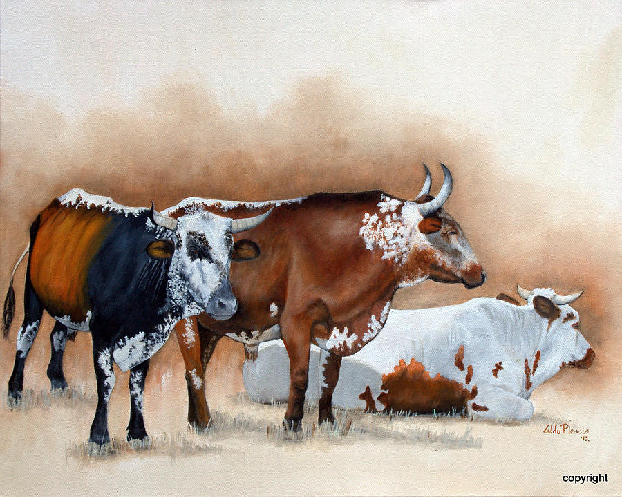 Nguni #26 Painting by Wendy Du Plessis - Pixels