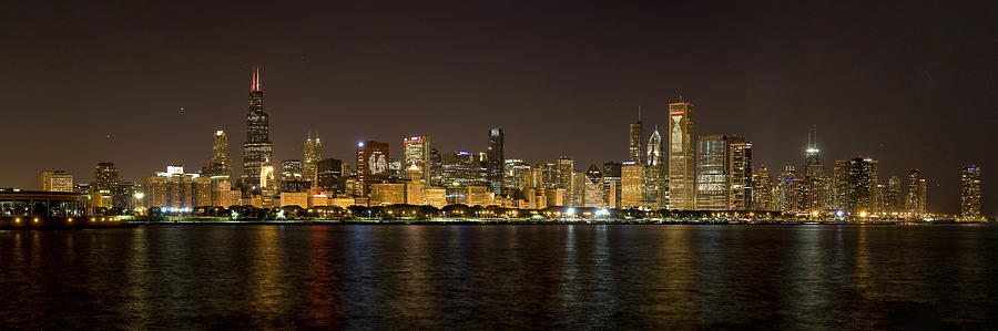 Skyline Photograph - Chicago  Blackhawks #1 by Patrick Warneka
