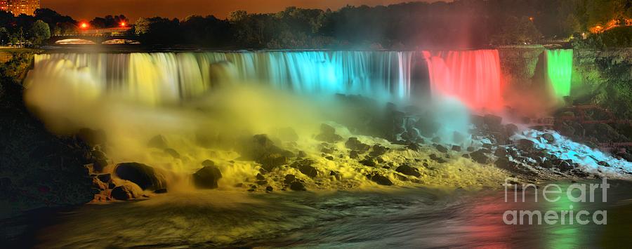 Niagara American Falls Panorama Photograph by Adam Jewell