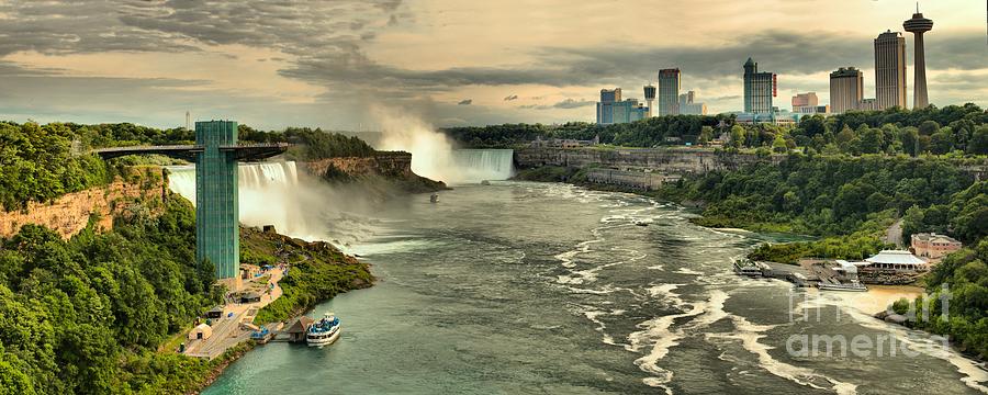 Niagara Falls Afternoon Panorama Photograph by Adam Jewell