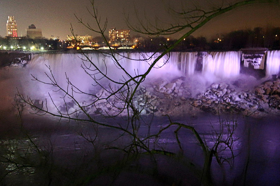 Niagara Falls at Night Photograph by Munir Alawi