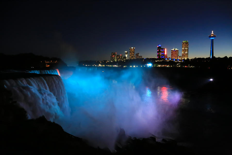 Niagara Falls at Night Photograph by Rachel Cohen
