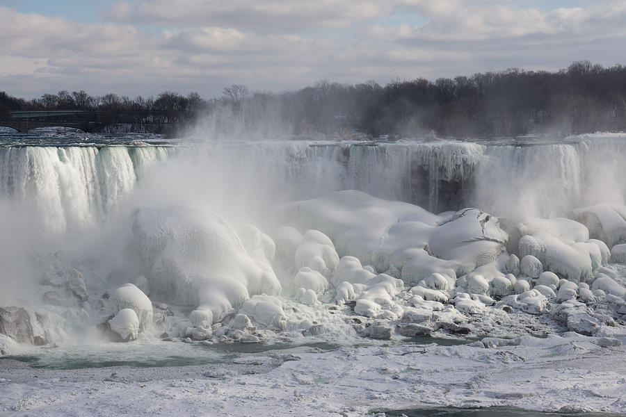 Niagara Falls Awesome Ice Buildup - American Falls New York State USA Photograph by Georgia Mizuleva