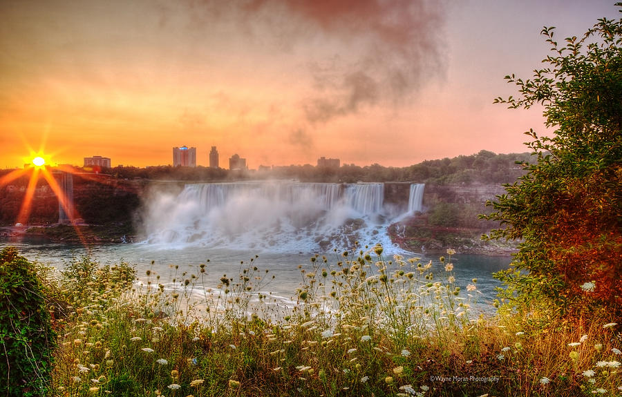 Landmark Photograph - Niagara Falls Canada Sunrise by Wayne Moran