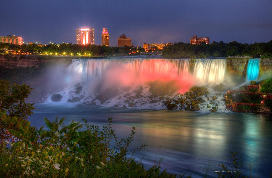 Niagara Falls Canada Sunset  Photograph by Wayne Moran