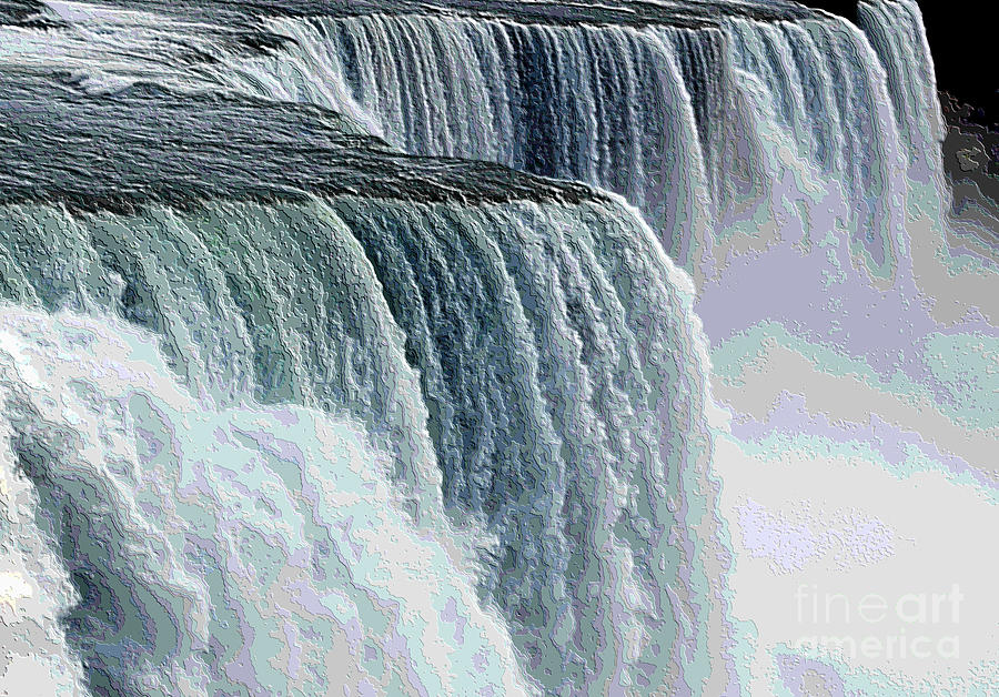 Niagara Falls Closeup Topography Effect Photograph by Rose Santuci-Sofranko