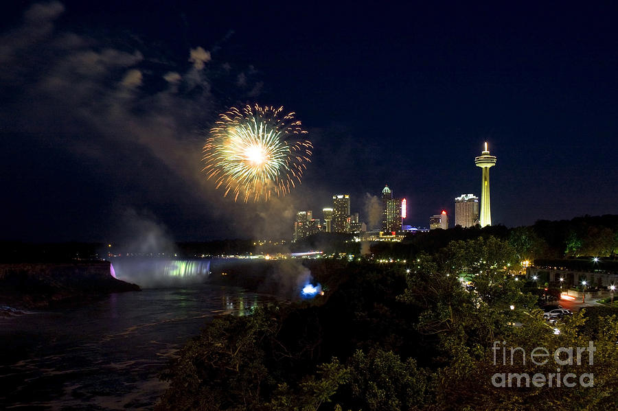 Niagara Falls Fireworks Photograph by Michael P Gadomski