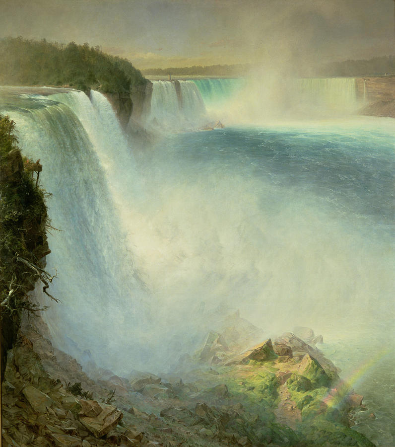 Niagara Falls, From The American Side, 1867 Painting by Frederic Edwin Church