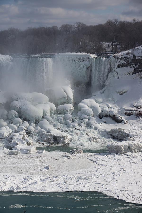 Niagara Falls Ice Buildup - American Falls New York State U S A Photograph