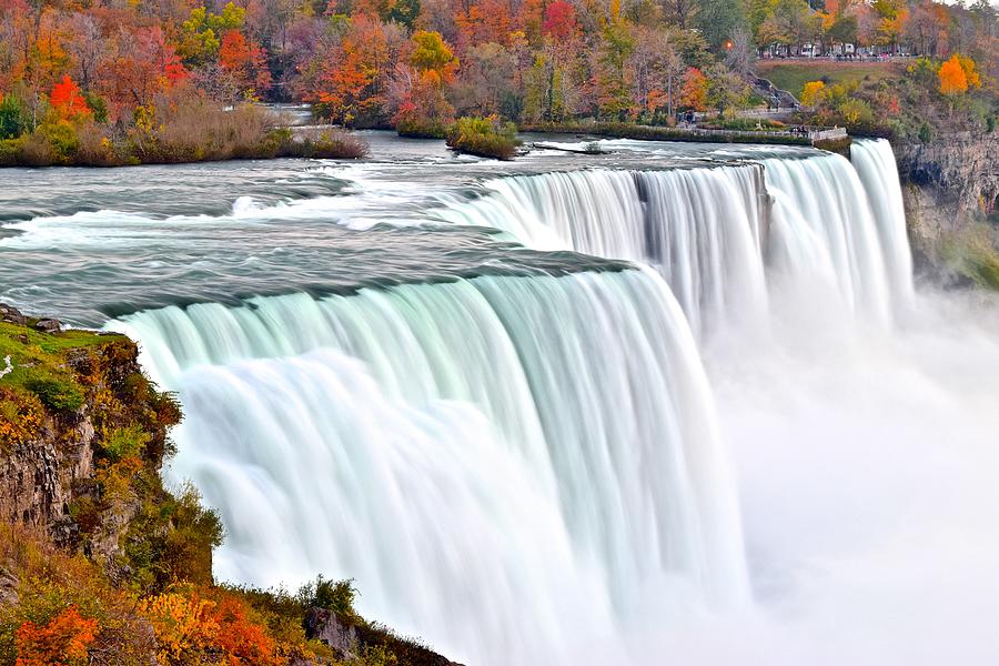 Niagara Falls in Autumn Photograph by Frozen in Time Fine Art Photography