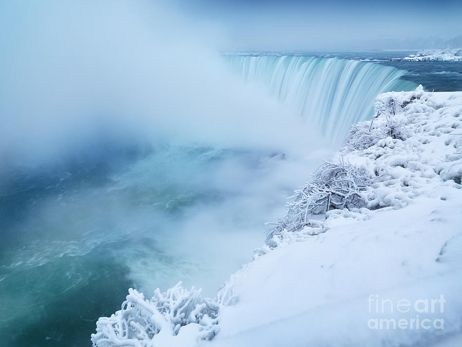 Winter Photograph - Niagara Falls in Winter by Maxim Images Exquisite Prints