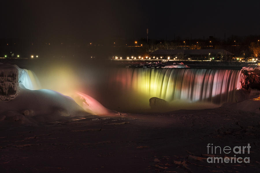 Niagara Falls Light Show Photograph by JT Lewis