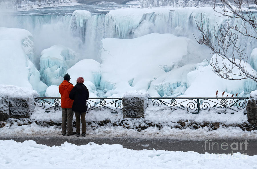 Watching Niagara Falls Winter Wonderland Photograph by Charline Xia