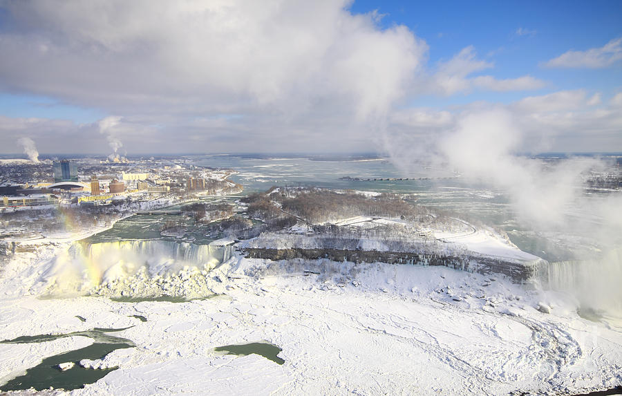 Niagara Falls New York Winter Pano Photograph by Charline Xia