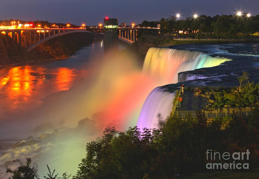 Niagara Falls Prospect Point Rainbow Photograph by Adam Jewell