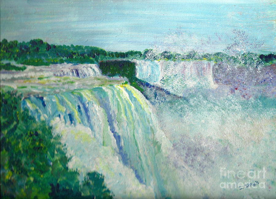 Niagara Falls  Painting by Sarabjit Singh