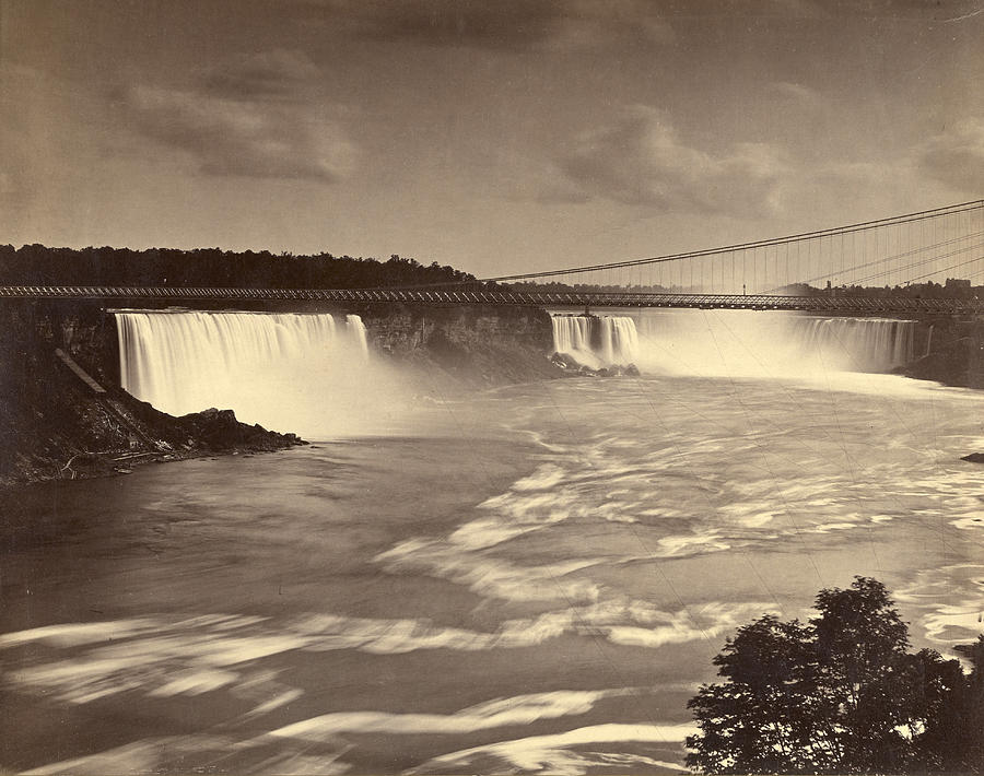 Niagara Falls Suspension Bridge, 1888 Photograph by Getty Research Institute
