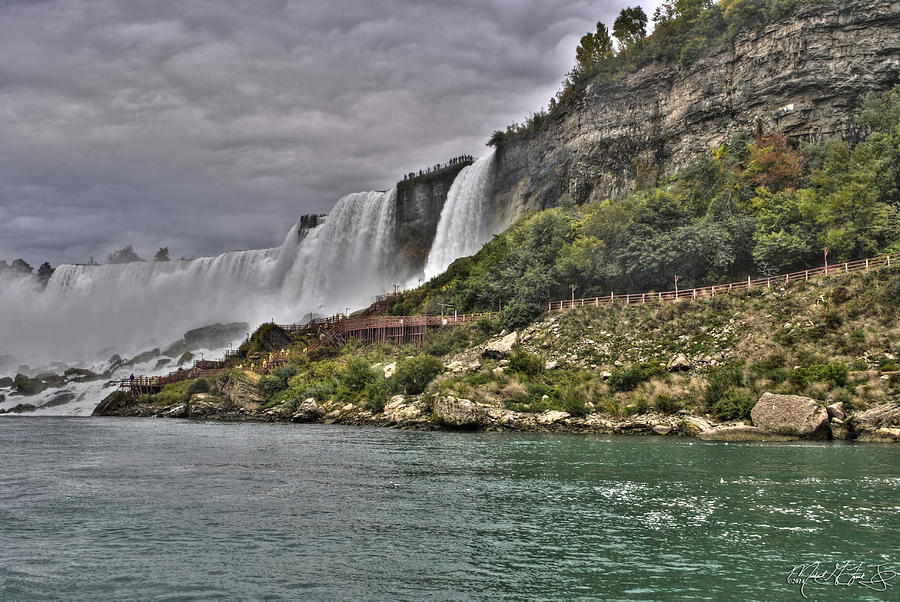 Waterfall Photograph - Niagara Falls USA Power and Beauty by Michael Frank Jr