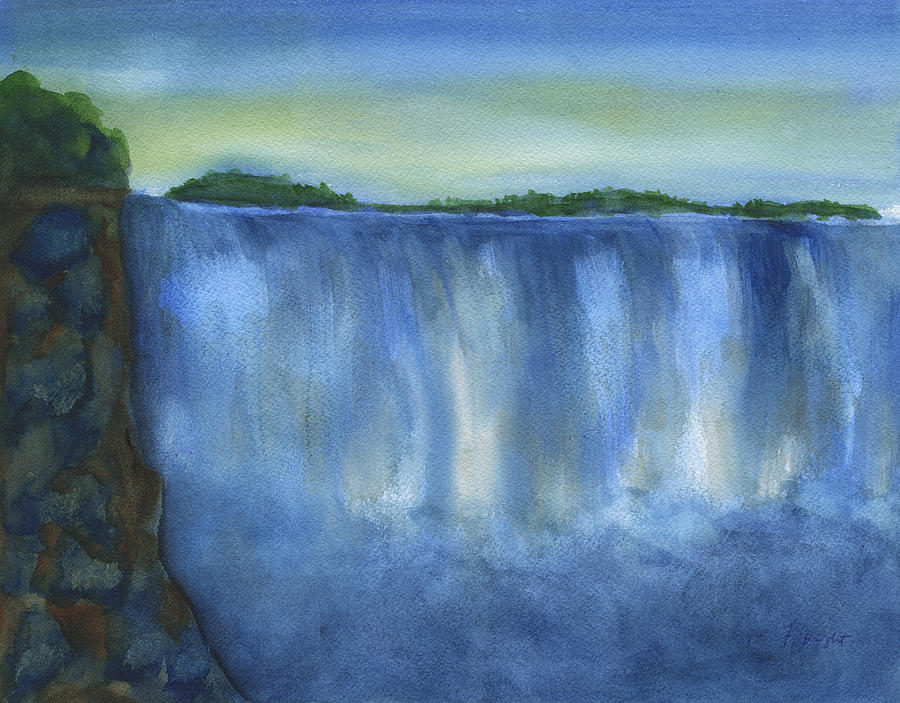 Niagara Falls Watercolor Painting by Frank Bright