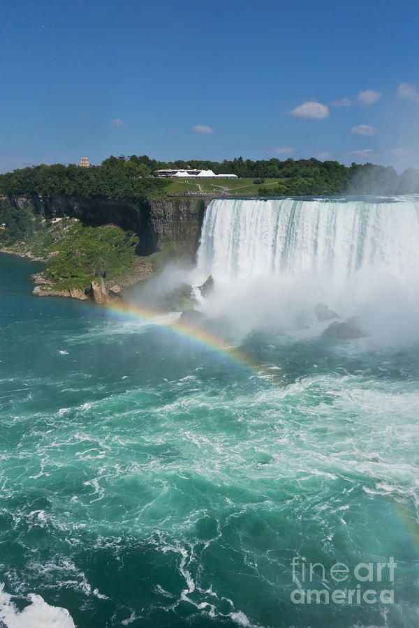 Niagara Falls with Rainbow vertical Photograph by Maria Janicki
