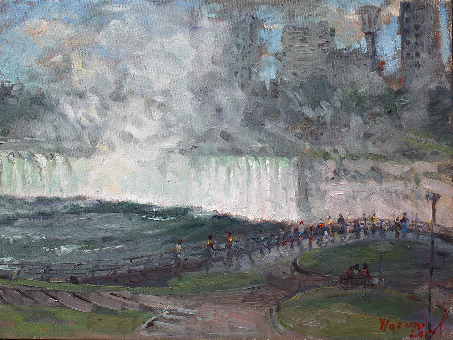 Waterfall Painting - Niagara Falls by Ylli Haruni