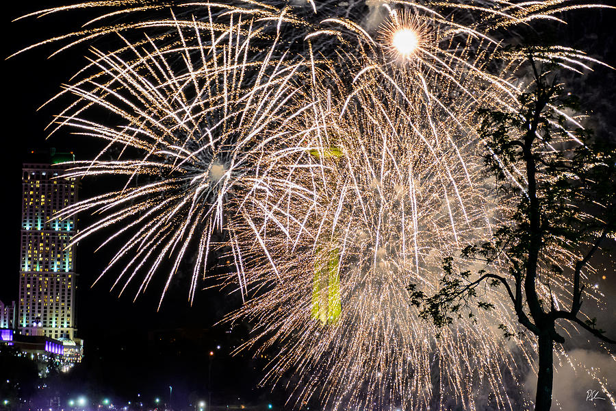 Niagara Falls Photograph - Niagara Fireworks 2 by Pat Scanlon Niagara Falls Photograph - Niagara Fireworks 2 by Pat Scanlon