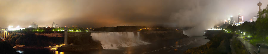 Niagra Falls at Night Photograph by Gregory Scott