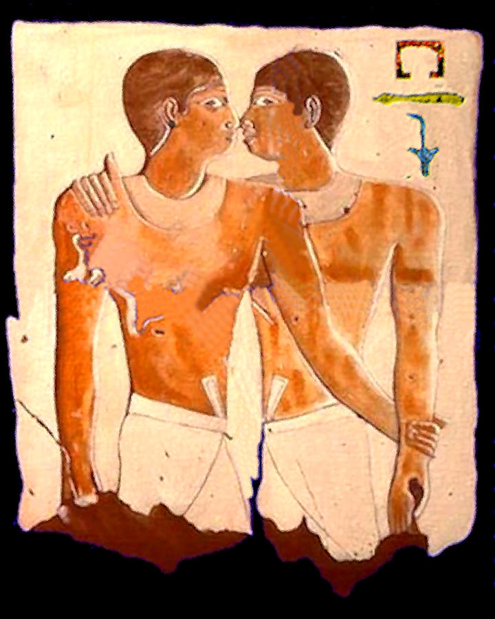 Niankhkhnum and Khnumhotep  Painting by Troy Caperton