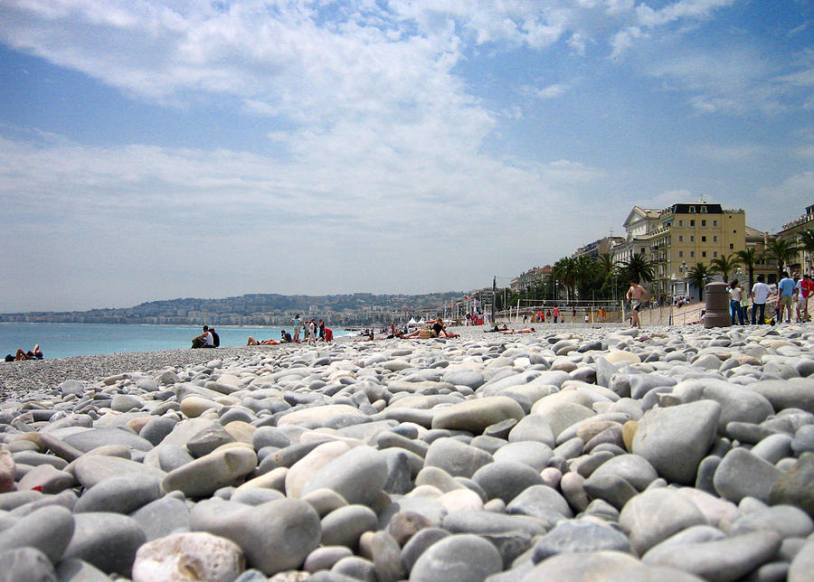 Nice Beach Cote d'Azur Photograph by Steve Holcroft - Fine Art America