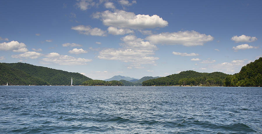 Nice day on the lake - Watauga Lake - Tennessee Photograph by Brendan Reals