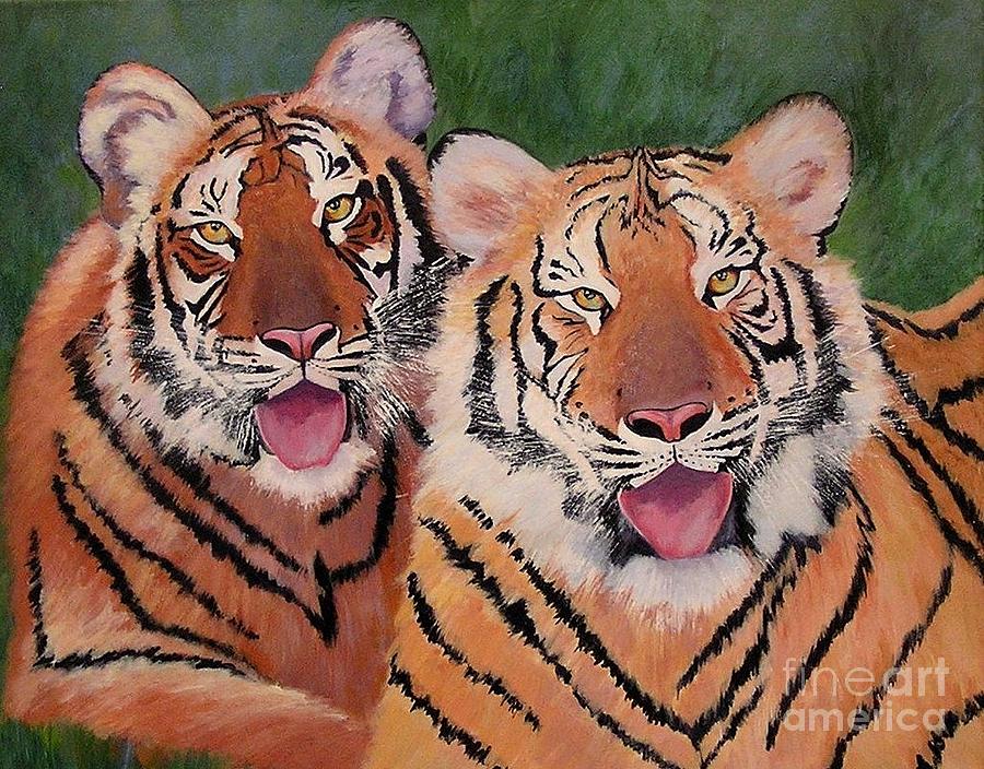 Wildlife Painting - Nice Kitty by Susan M Fleischer