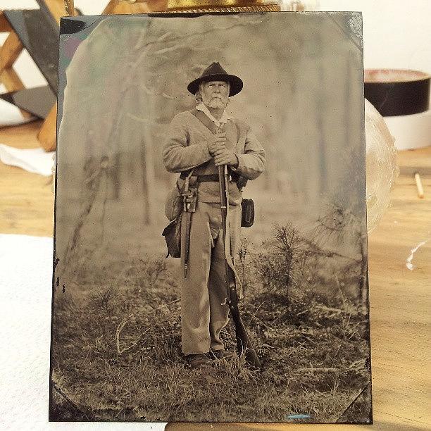 Reenactor Photograph - Nice Little 1/4 Plate From Today by Chris Morgan