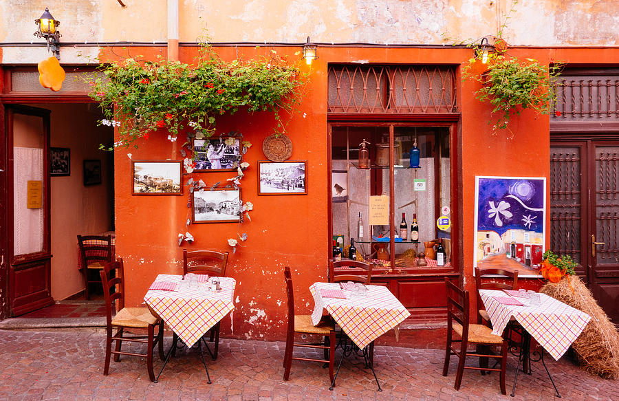 Nice Little Street Cafe In Luino Italy Photograph